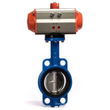 D671F Series PTFE Stainless Steel  DN50~350 Pneumatic Wafer Butterfly Valve